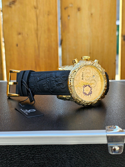 Golden Dragon BiDen Men's Watch – Bold. Intricate. Unforgettable.