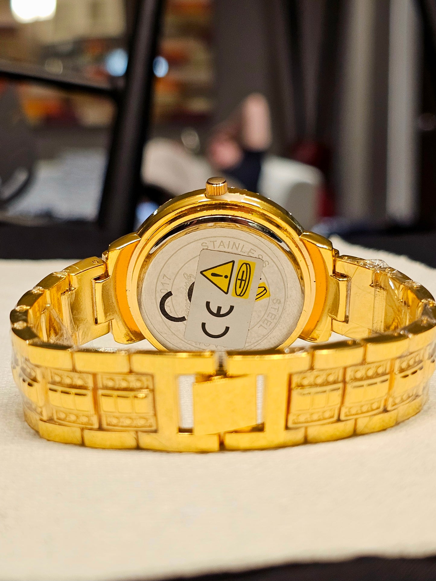 Golden Glamour Rhinestone Women’s Watch
