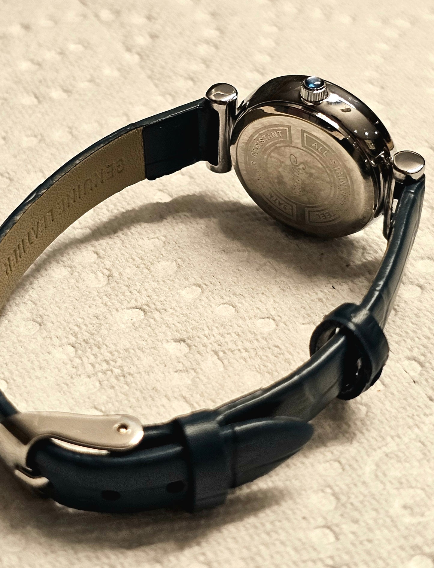 Celestial Orbit Women's Watch – Midnight Blue with Crystal Galaxy Dial