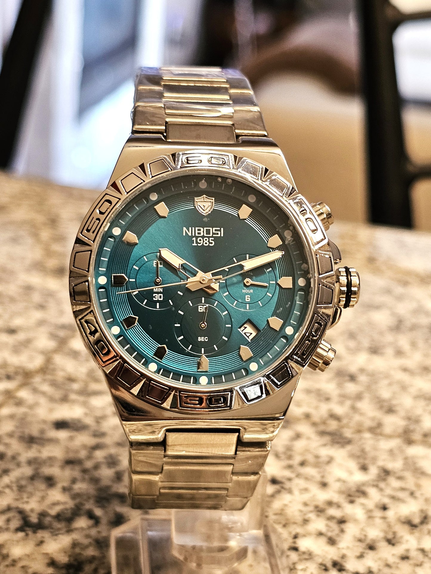 Bold & Brilliant: NIBOSI Chrono Blue Steel Quartz Watch