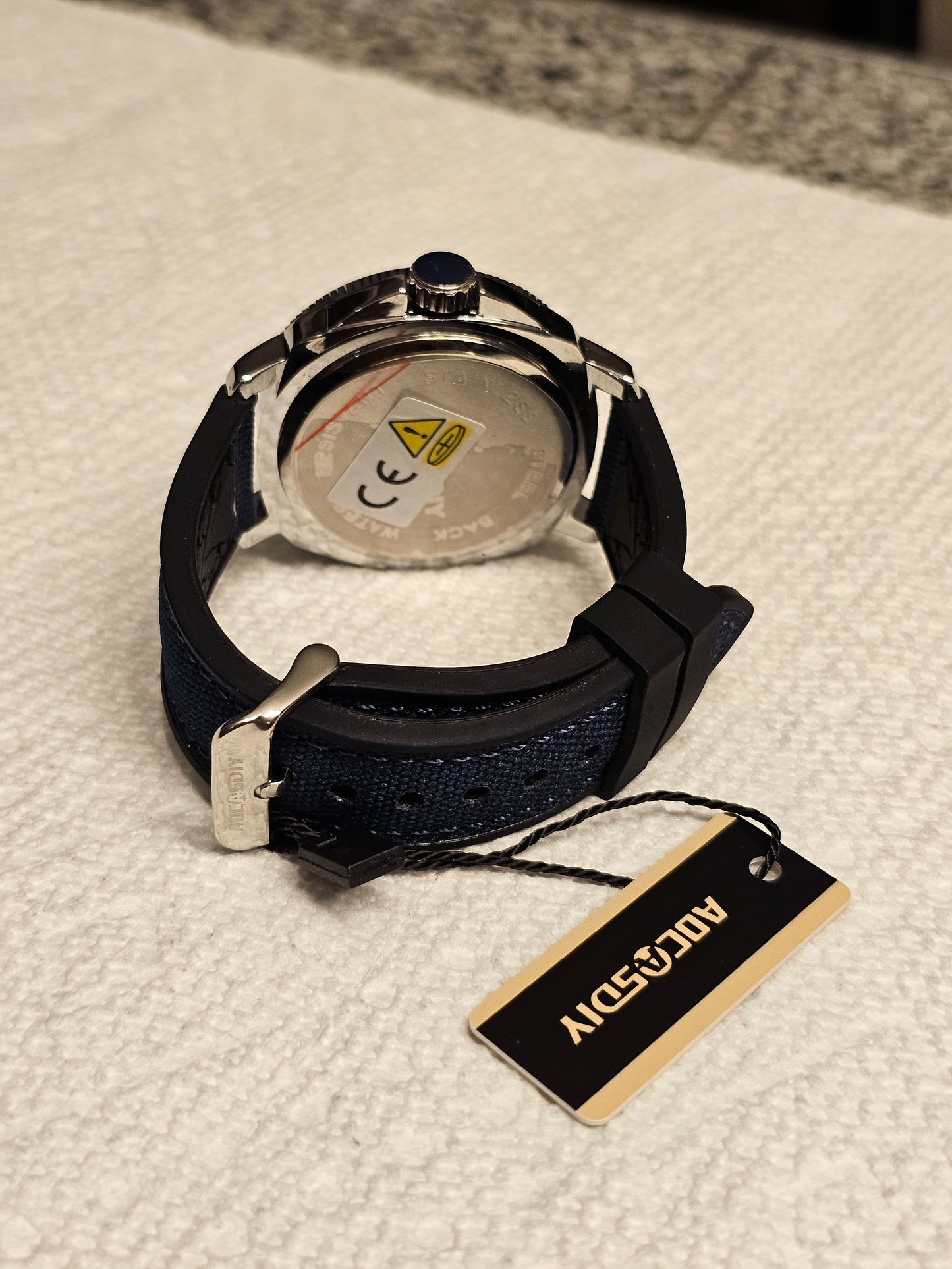 AOCASDIY Steel Edge Sport Watch – Blue Dial | Quartz Movement