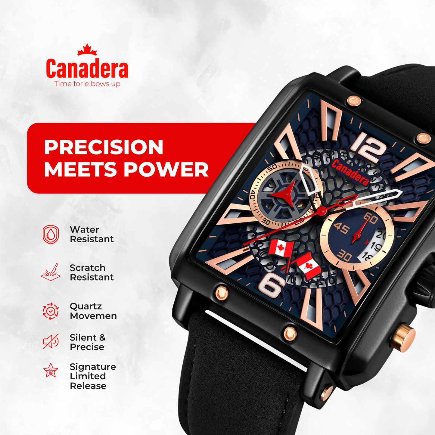 Canadera “Elbows Up” — Men’s Premium Sport Fashion Watch