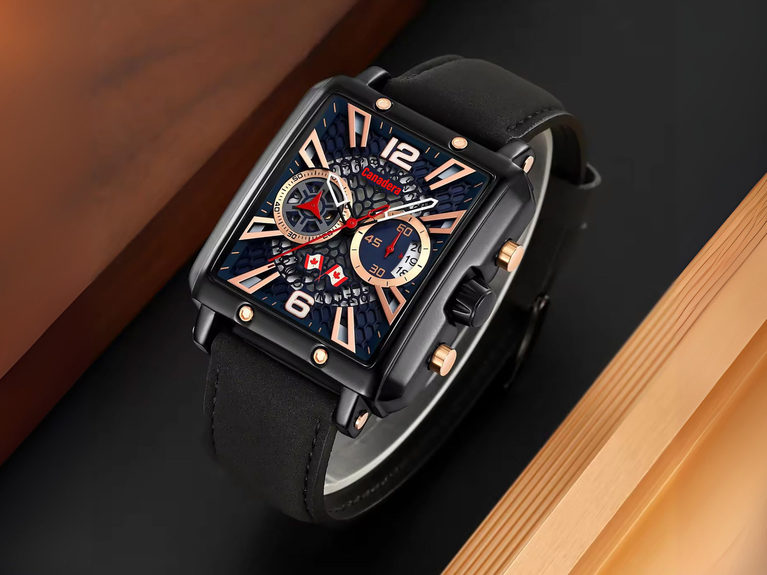 Men's Leather Band Watch