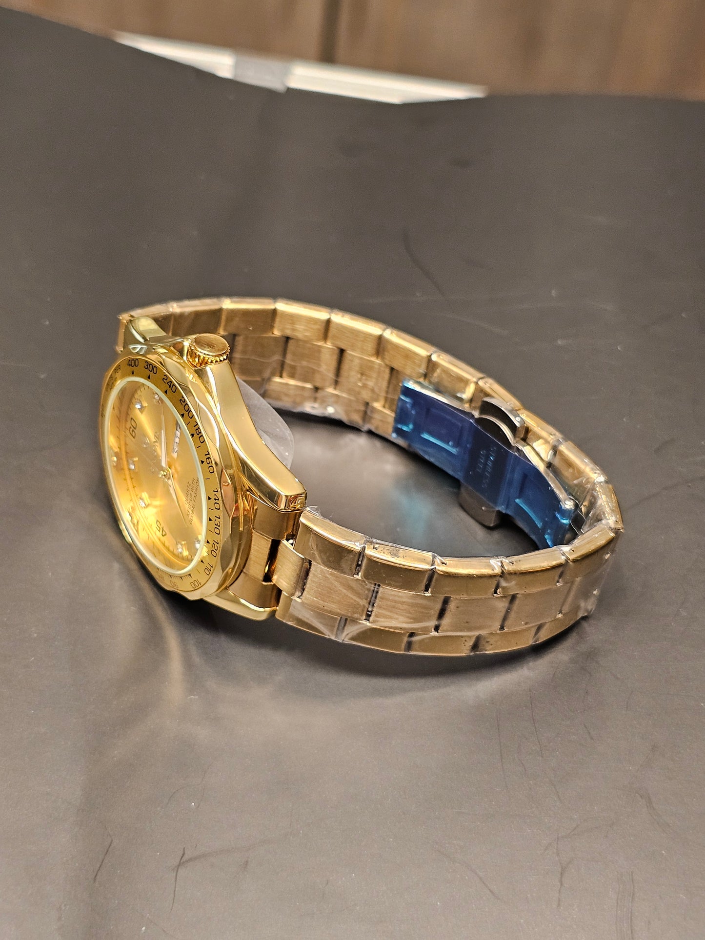 BINBOND Gold Classic Men’s Quartz Watch Full Calendar