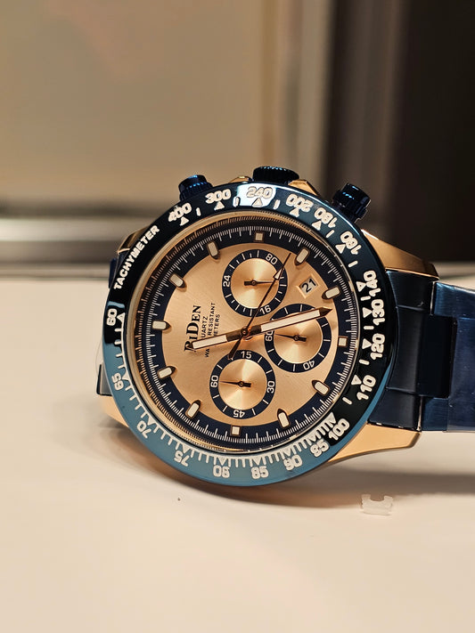 BiDen Men’s Chrono Watch – Multi-Color Collection