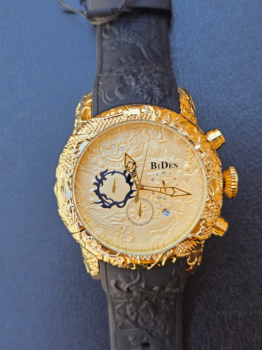 Golden Dragon BiDen Men's Watch – Bold. Intricate. Unforgettable.