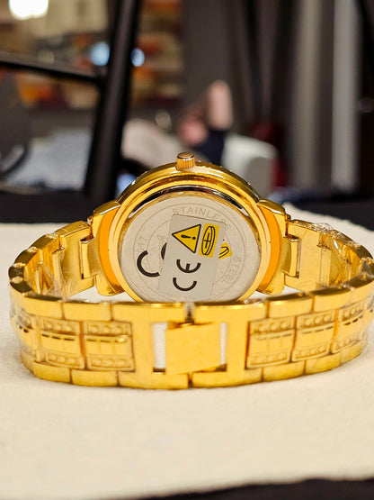 Golden Glamour Rhinestone Women’s Watch