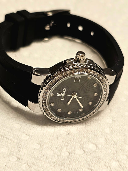 Celestial Orbit Women's Watch – Midnight Blue with Crystal Galaxy Dial