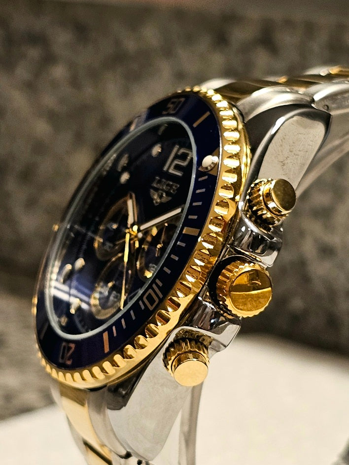 LIGE Luxury Chronograph Watch for Men – Bold Design in Black or Blue