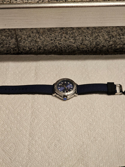 AOCASDIY Steel Edge Sport Watch – Blue Dial | Quartz Movement