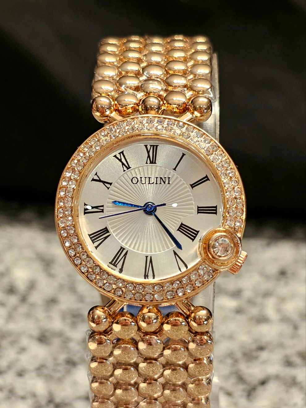 OULINI Crystal Elegance – Women’s Luxury Gold Bracelet Watch