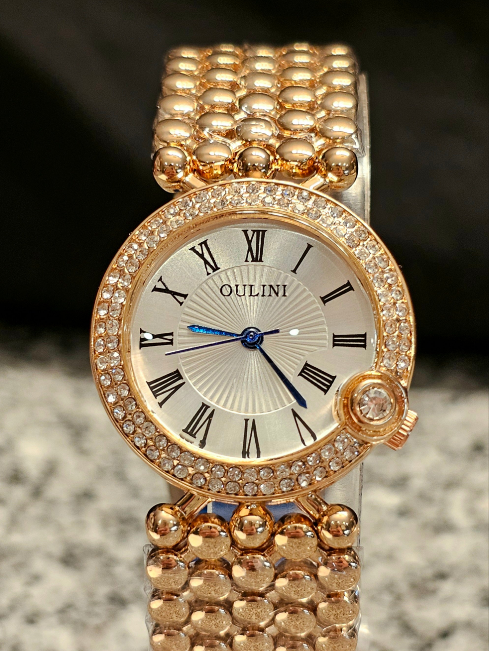 OULINI Crystal Elegance – Women’s Luxury Gold Bracelet Watch