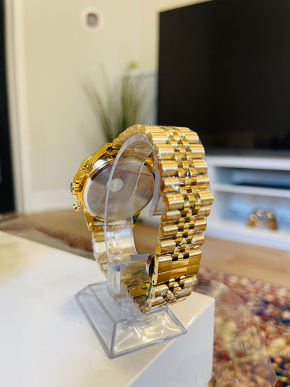 REWARD VIP Gold & Green Chronograph Men's Quartz Watch